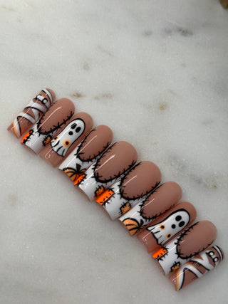 Ghosted Elegance Gel-X Press Ons